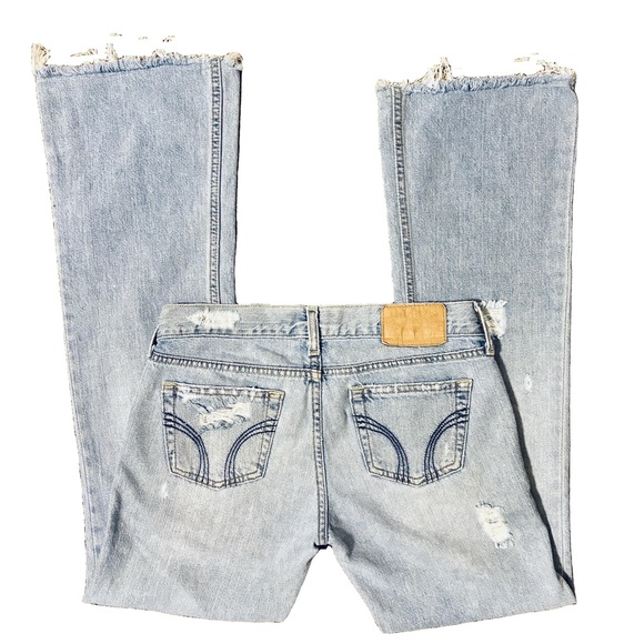 Hollister Vintage Y2K Low Rise Flare Light Wash Jeans - Picture 10 of 12